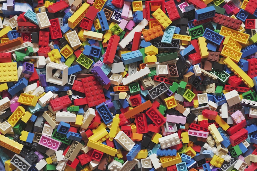 Colorful building blocks for hands-on play